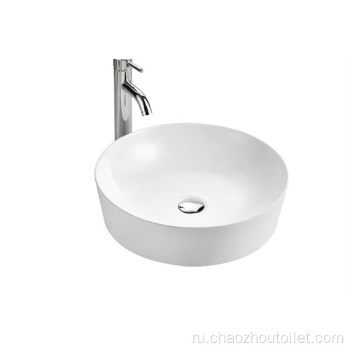 Тонкий керамический сосуд современного дизайна для тщеславия ванной комнаты